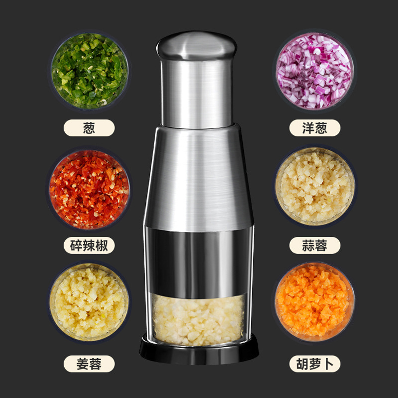 Garlic crusher onion shopper