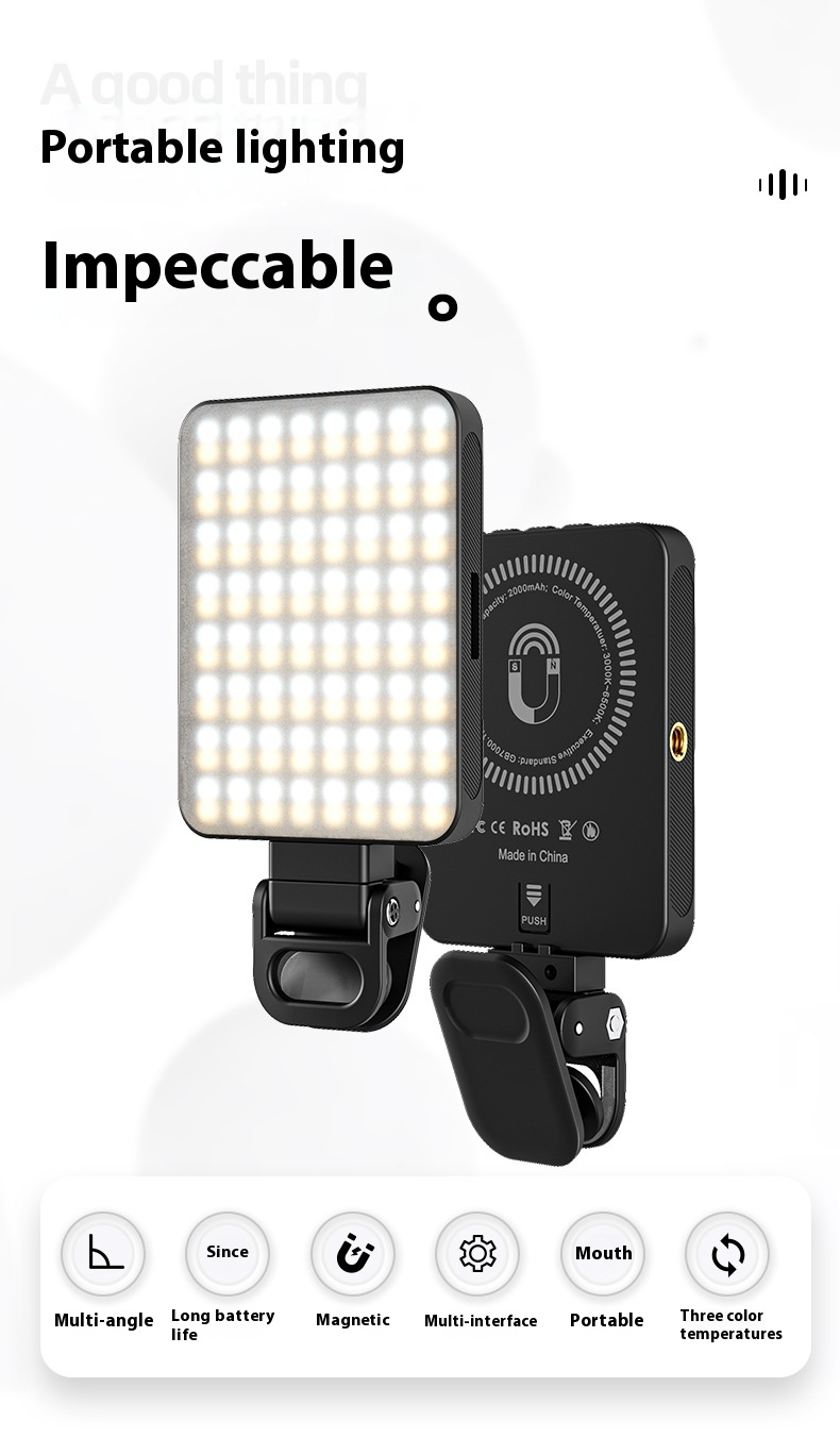 magnetic light LED camera